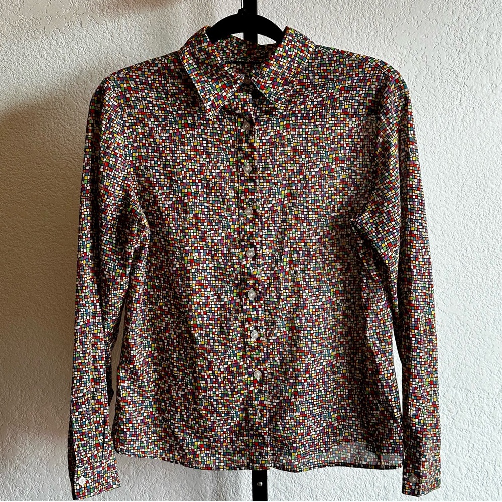Vintage 1960s Woolite Novelty Print Button Down